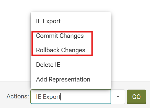 Commit oder Rollback Changes