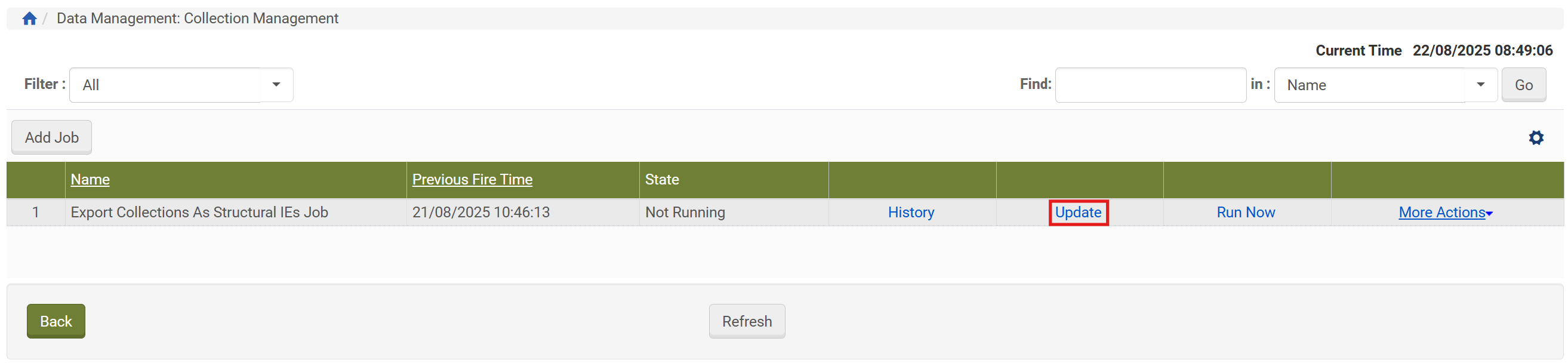 Screenshot: Update anklicken