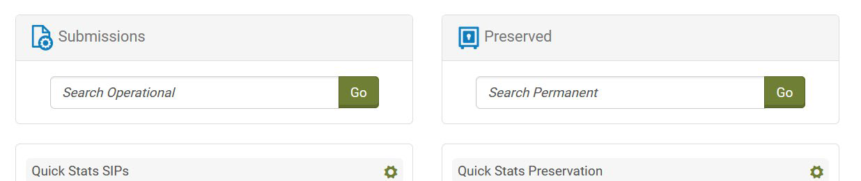 Screenshot: Schnellsuche auf dem Dashboard