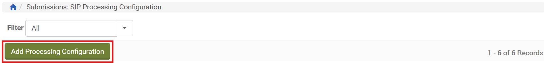 Add Processing Configuration