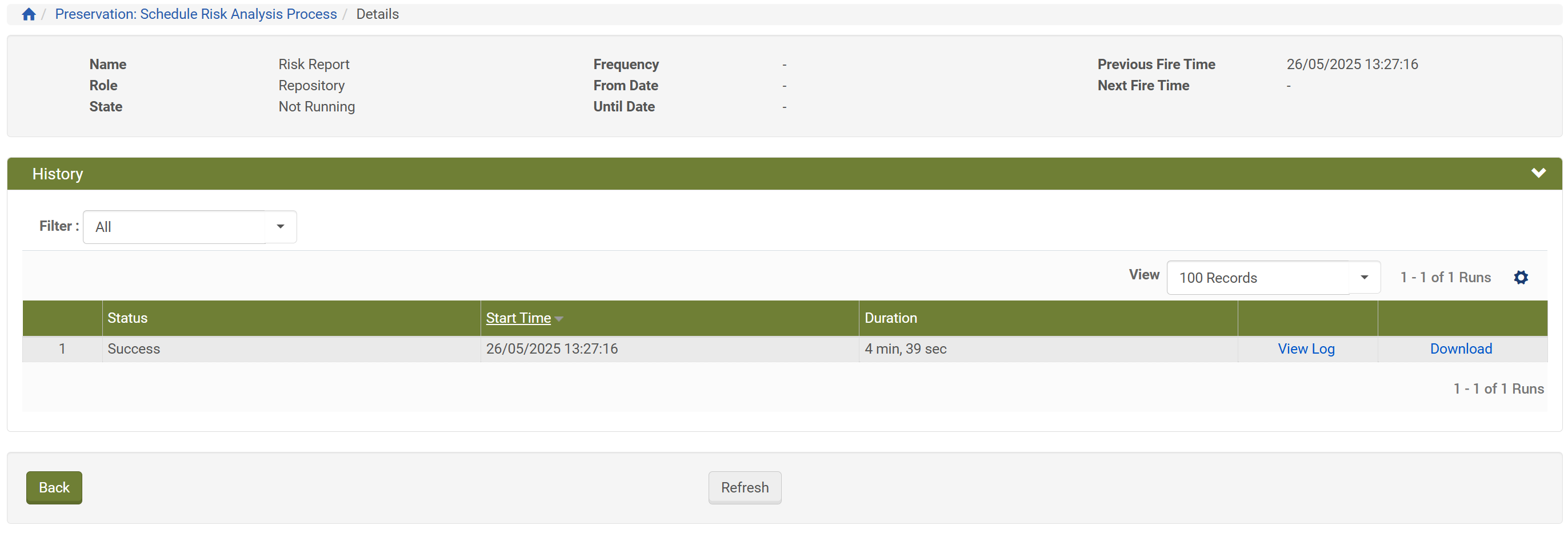 Risk Analysis Process History